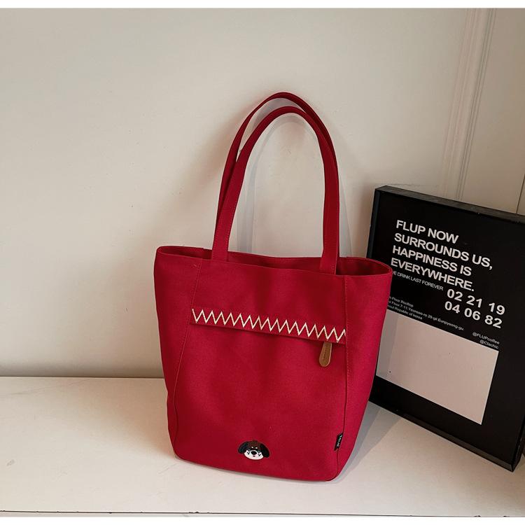 Stylish Striped Canvas Tote Bag New Design Casual Shoulder Bag for Students Comfortable and Versatile Texture Bucket Bag