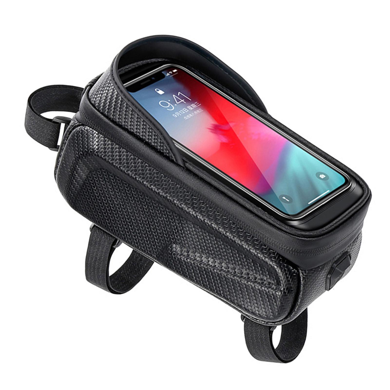 

Waterproof Phone Mount Bags Front Frame Top Tube Bag with Touchscreen Phone Holder Case Cycle Bike Tool Storage Bag Pack