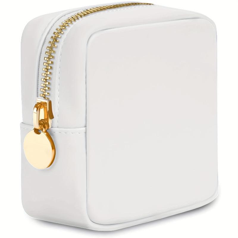 

1pc Nylon Small Cosmetic Bag Travel Storage Bag Mini Cosmetics Organizing Bag Suitable for Handbags and Jewelry Daily Carry 12x5x12cm белый