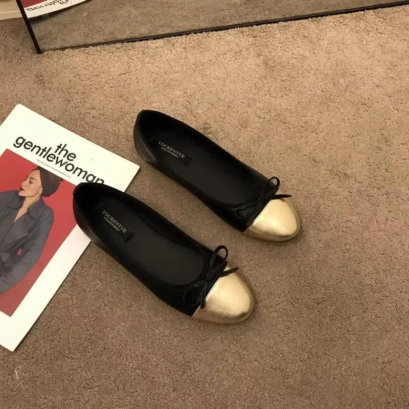 Módní kostkované dámské ploché boty Dámské nazouvací mokasíny Elegantní ploché boty s mašlí Mateřské ploché boty Zapatos De Mujer Velká velikost