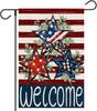 Patriotic 4th of July Garden Ag 12x18 Inch Double Sided Outside America Stars and Stripes Eucalyptus Welcome Independence  UUN