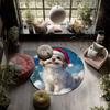 Shih Tzu pattern round rug,Carpet Rug for Living Room Bedroom Playroom ,Non-slip Floor Mat,Holiday Gifts and Birthday Gifts.