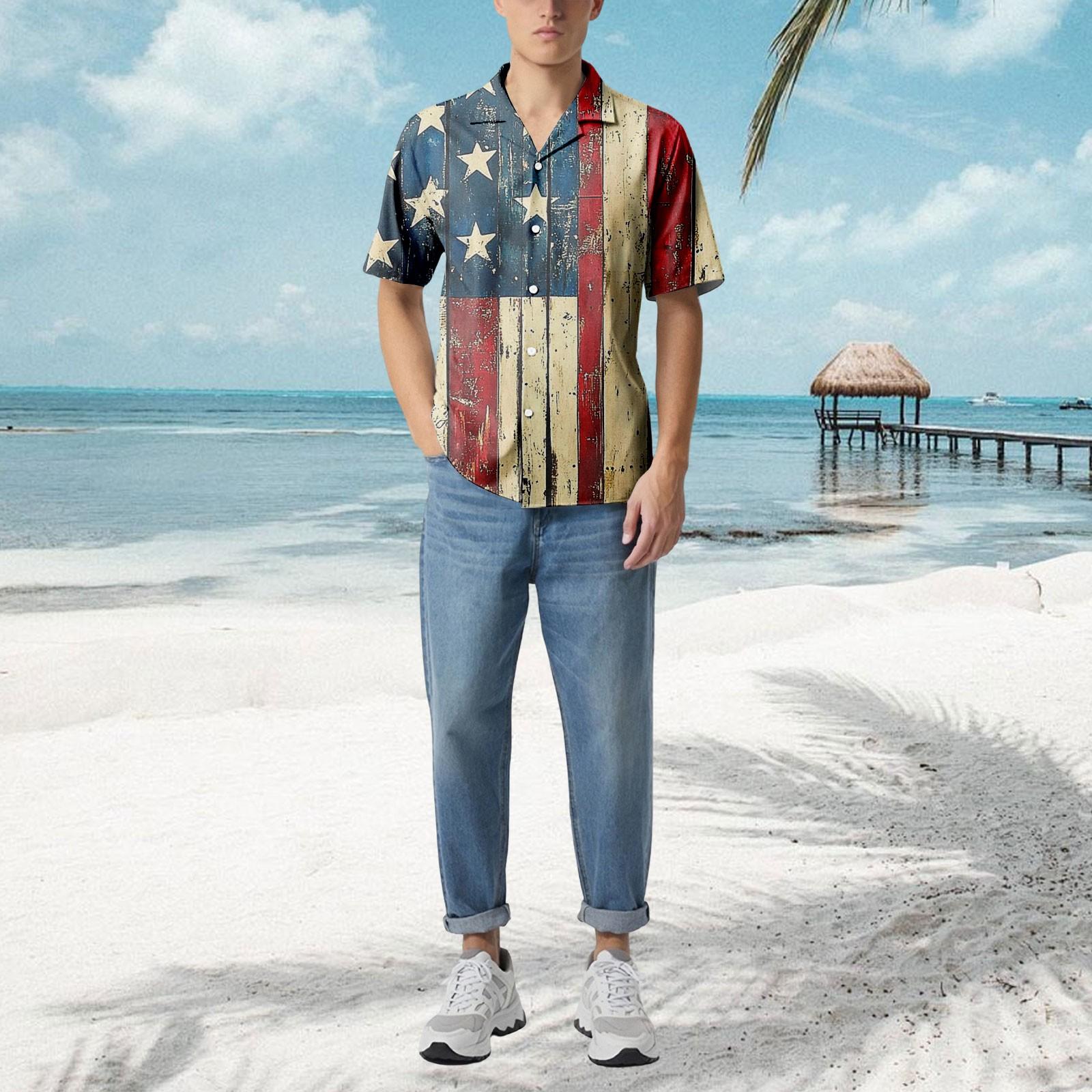 

Мужская повседневная свободная рубашка с короткими рукавами, модная рубашка с принтом, топ XXXL хаки