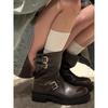 Spring and Autumn Retro Short Boots for Women Western Cowboy Boots for Women Fashion Thick Bottom Sleeve Knight Boots