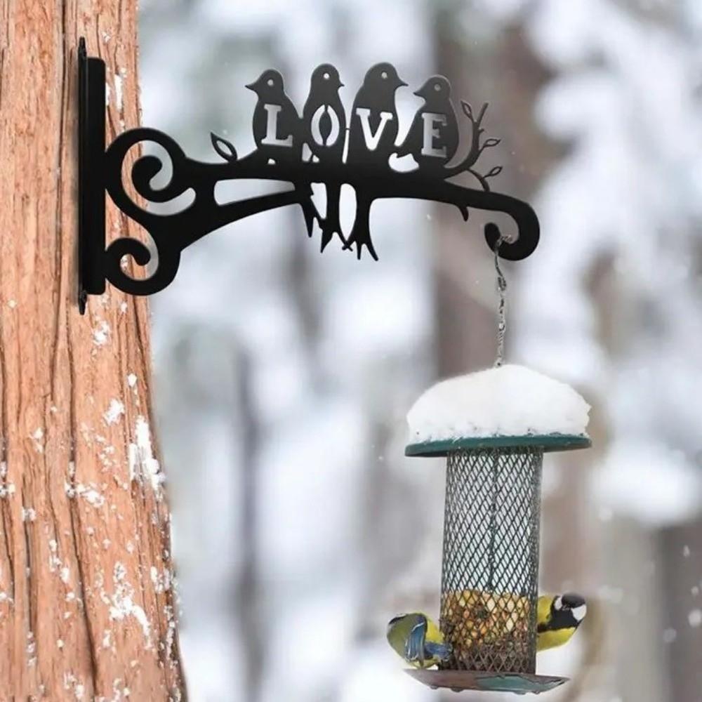 Creative Vintage Metal Plant Hanger Heavy-Duty Wall-Mounted Bird Design Hangers Rust-Resistant Decorative Hooks For Bird Feeder