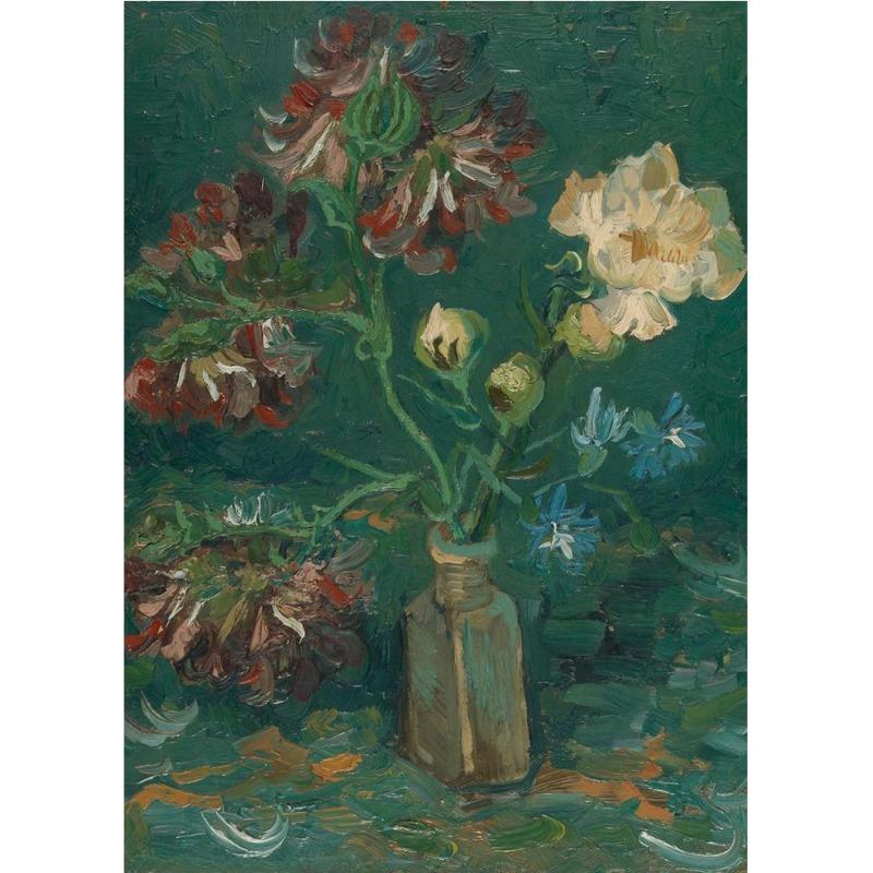 Impressionist Vincent Van Gogh Bouquet of Sunflowers In a Vase Poster Canvas Paintings Abstract Roses Wall Art Decoration Room At Home