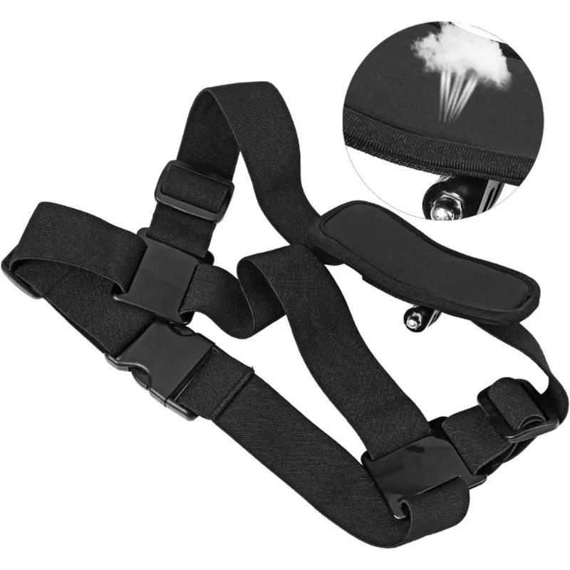 Universal Chest Mount Shoulder Strap Adapter Offering 360 Degree Rotation For Various Sports Camera Models