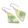 Natural Swiss Green Opal Gemstone 925 Sterling Silver Jewelry Earring 2.05" AEE-11223