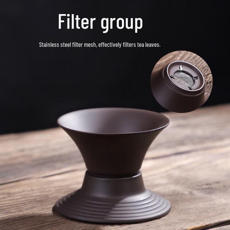 Haofeng Solid Wood & Purple Clay Kung Fu Tea Set