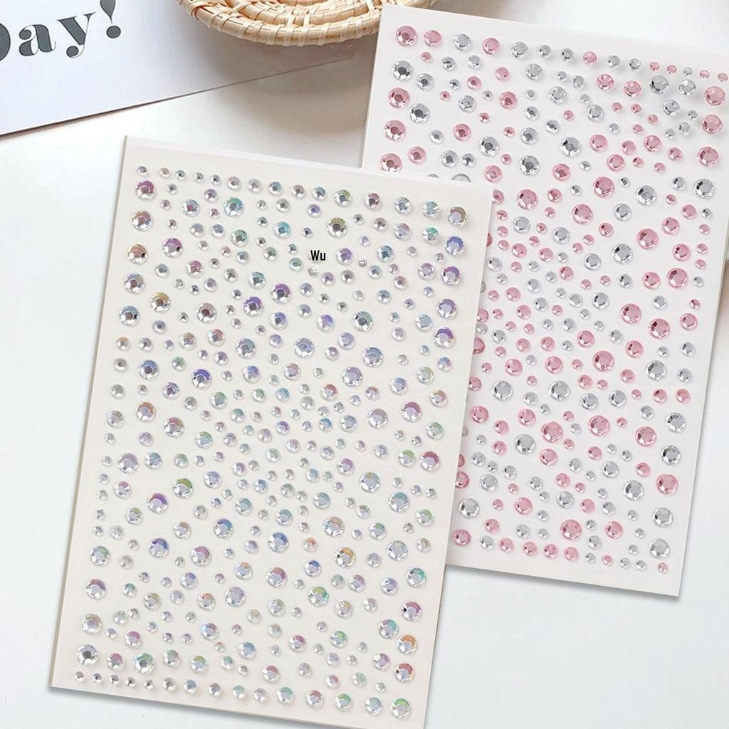 Sternenförmige Selbstklebende Acryl-Diamant-Aufkleber: Mehrere Größen für DIY-Gesichts-Make-up & Nägel