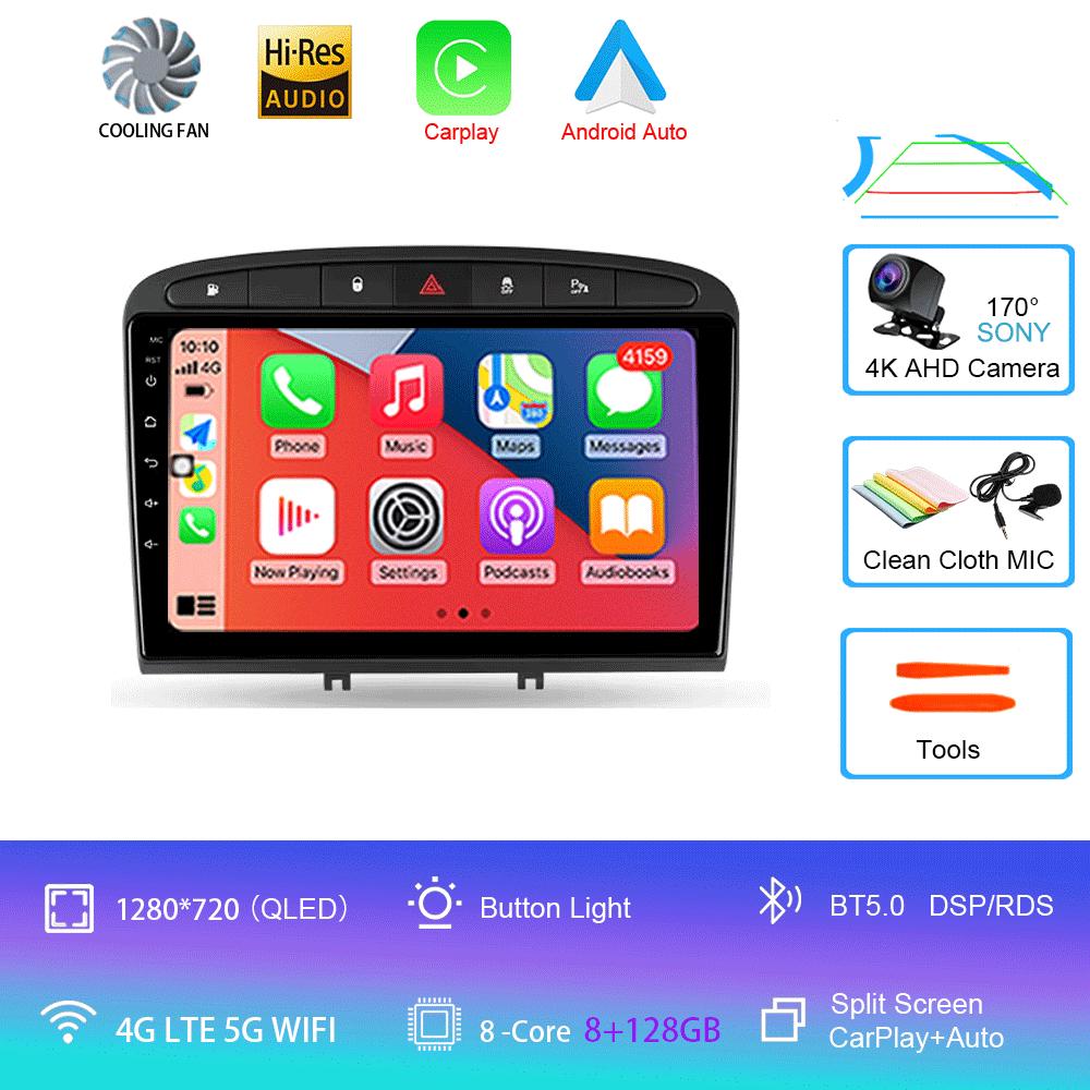 Android 14 Carplay Auto For Peugeot 308 308SW 2007-2015 408 2012-2020 GPS Car Radio Multimedia Video Player Stereo WIFI+4G DSP