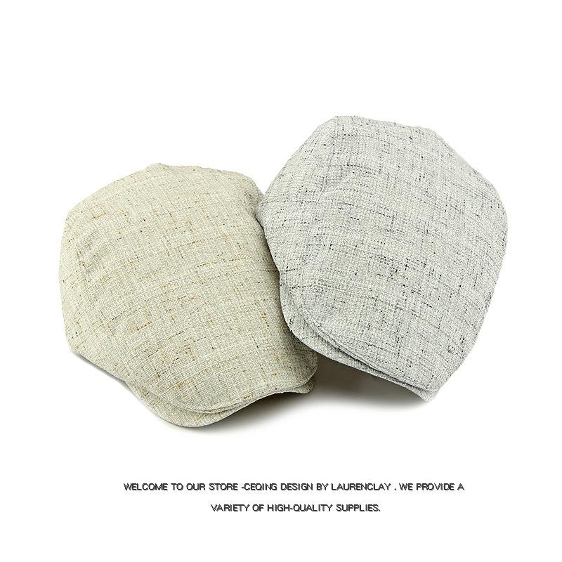 Spring Beret Men British Vintage Forward Cap Autumn Peaked Cap