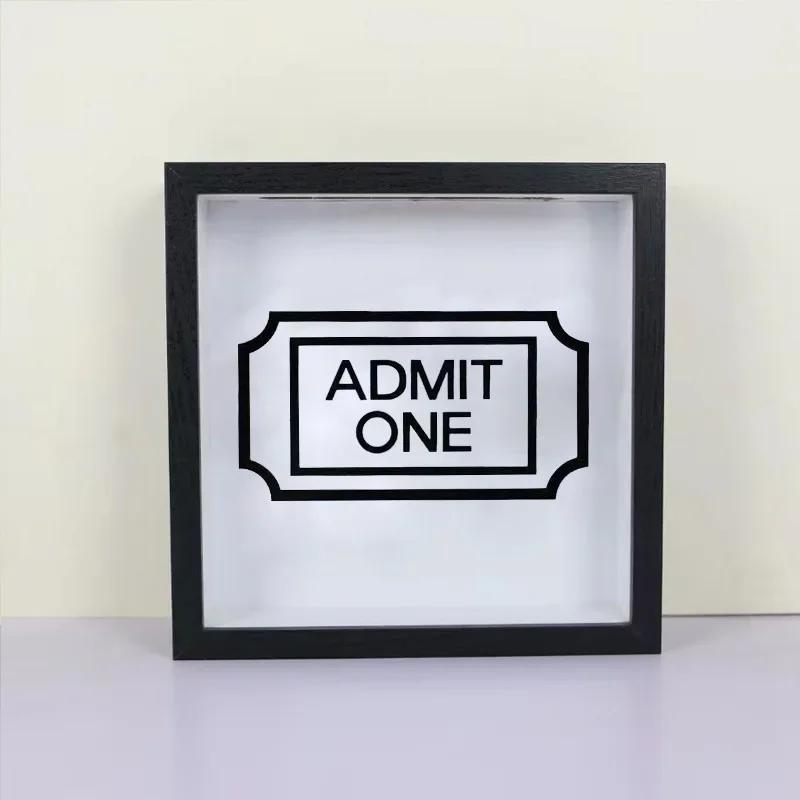 

Копилка для билетов, путешествий, приключений, архивная коробка, копилка, деревянная монетница, детский фонд, почтовая открытка, сувенир, настенная фоторамка 20cmx20cm