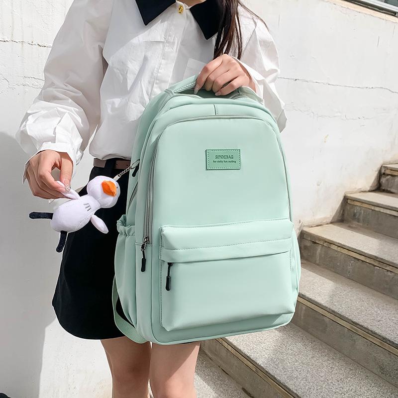 Spring New Japanese Style Simple Women Harajuku Style College Style Trendy Solid Color Ins Korean Version Student Backpack