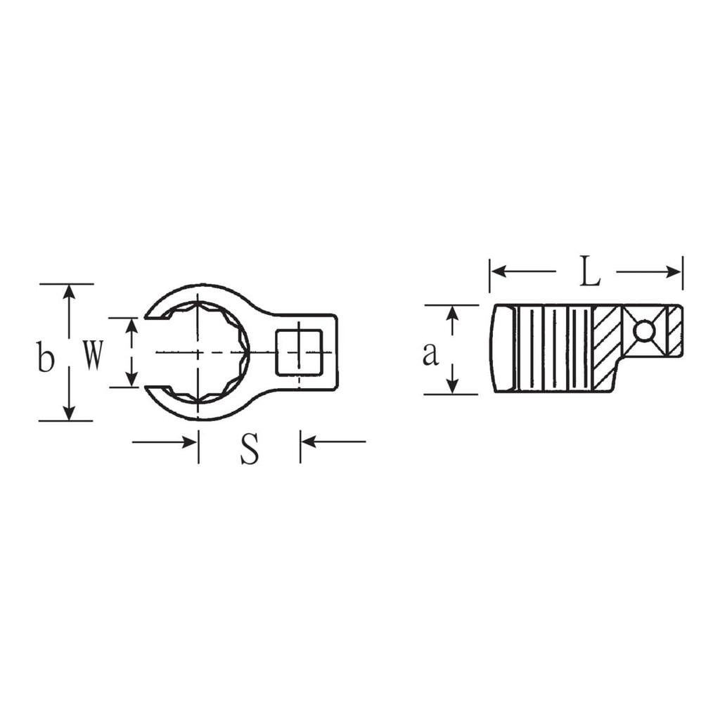 Stahlwille Crawling Wrench 440-10, 6.35mm Drive X 28.4mm Overall Length