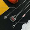 Seiko L Handbag Necklace - Classic Korean Style, Simple Luxury Full Diamond Clavicle Pendant