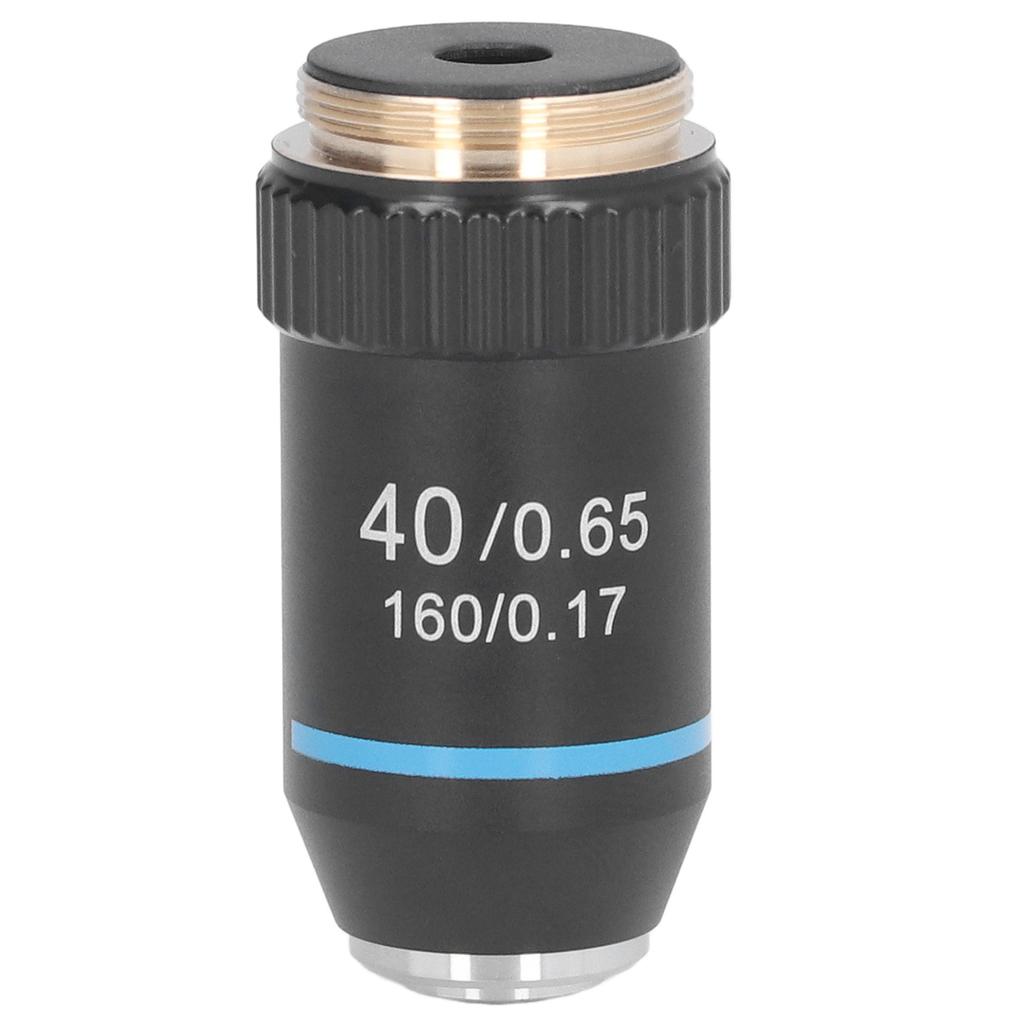 Achromatic Microscope Objective 40X High Magnification 20.2mm Thread Standard RMS Black 195