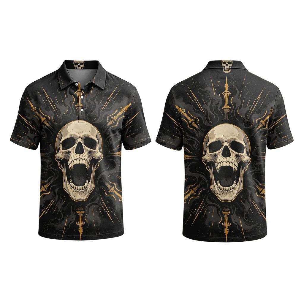 Men's Halloween Printed Trendy Short Sleeve T-Shirt Casual Top