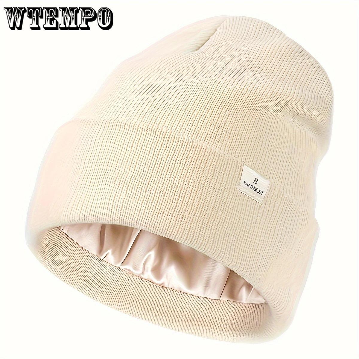 

New Autumn and Winter Hat for Women Protective Hairstyle Warm Knitted Hat чорний