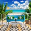 3D Sea View Wallpaper Balcony Nature Mural Living Room Bedroom Theme Hotel Wall Mural Wall Papers