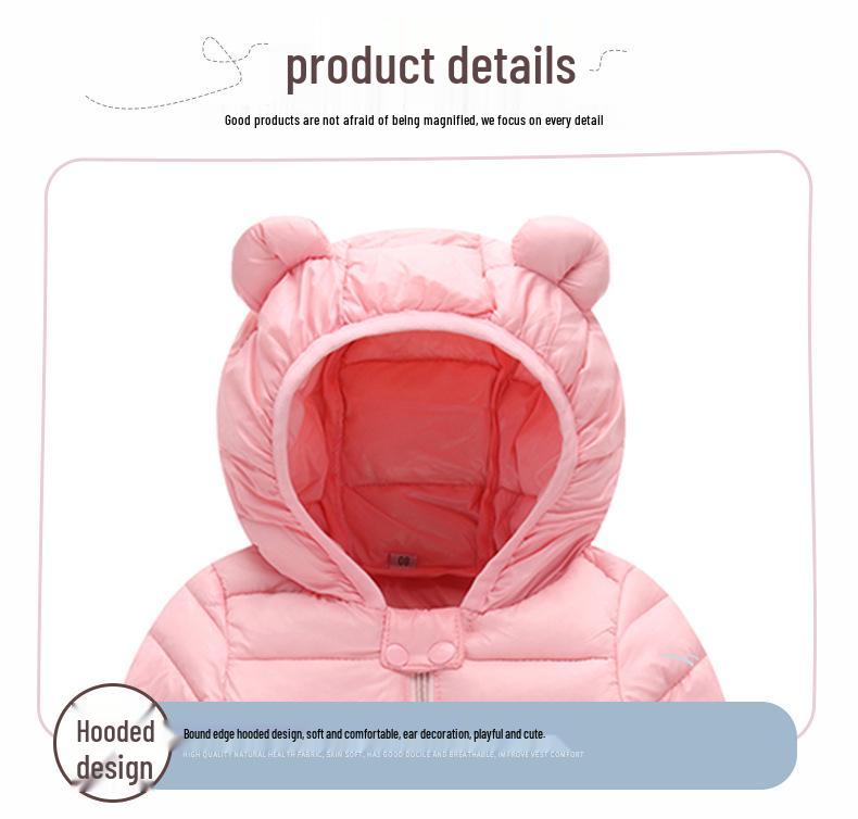 Infant Warm Cotton Jacket - Lightweight Down Coat for Boys and Girls (Autumn/Winter)