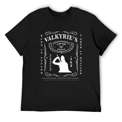Valkyrie's Liquor - Bottled At Korg's T-Shirt Luxury Man Summer Top Korean Fashion Shirts Men