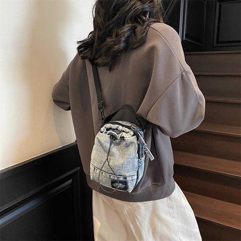 Mobile Phone Bag Women's Crossbody Bag Denim Shoulder Bag Vertical Coin Purse