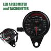 Univerzální s LED signálním světlem Podsvícený indikátor pro Cafe Racer Motocykl Motocykl Tachometr 12V Počítadlo kilometrů Měřič