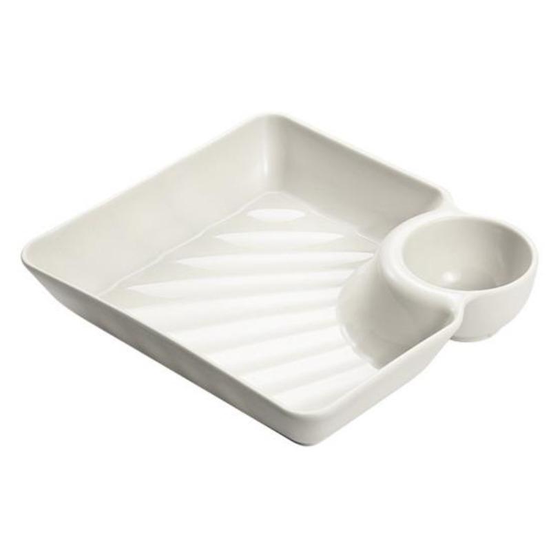 Piatto per ravioli antiscivolo, impilabile, in plastica, per immersione, piatto per sushi