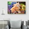 5D DIY Animal Diamond Painting Full Square Kitten Diamond Painting Cat Rhinestones Embroidery Home Decor