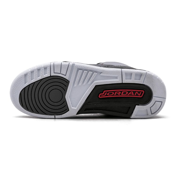 Air Jordan 3 Retro GS Stealth Kids Sneakers Grey Vrsty-Red-Lt-Grpht-Blk 398614-003