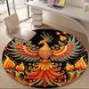 1pc Phoenix Flames Office Round Area Rug, Indoor Mat Suitable ForOffice, Under Office Chairs Bedroom Living Room Home Decor, Room Decot086