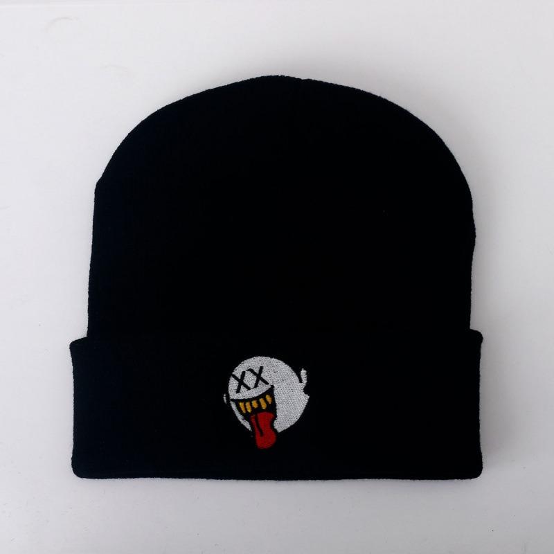 Autumn and winter pullover jacquard hat multi-color letter male and female adult wool knitted hat