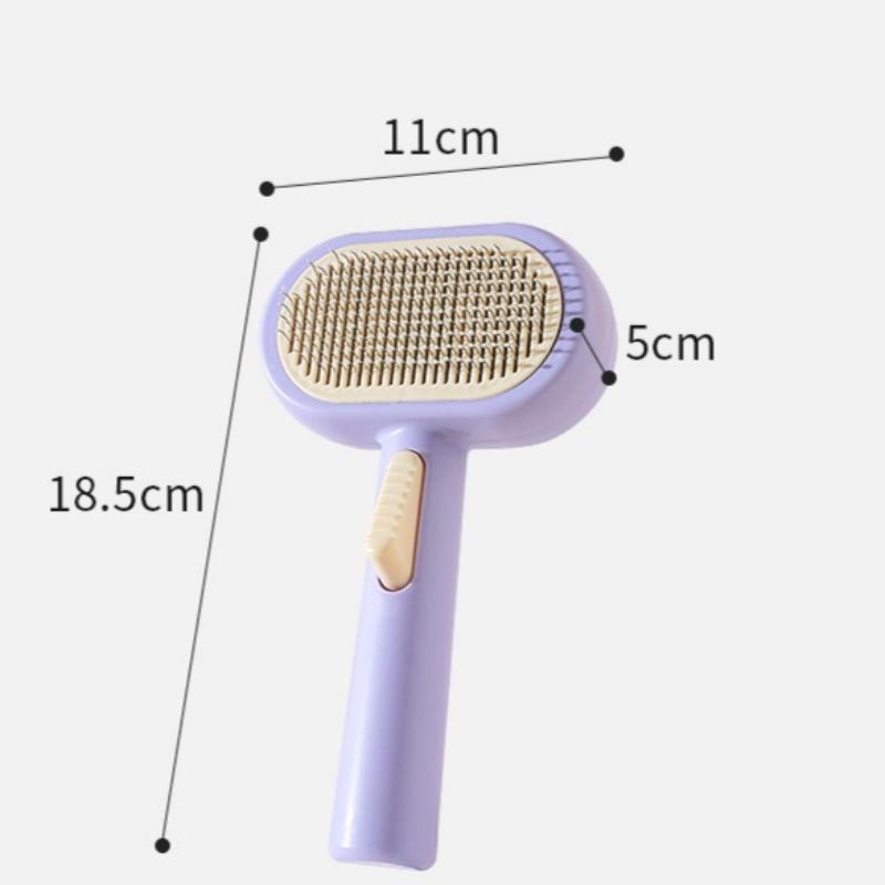 Pet Double-Sided Self-Cleaning Hair Removal Comb Pet Hair Cleaner Brush Cat Shedding Brush Massage Comb Pet Cleaning Supplies