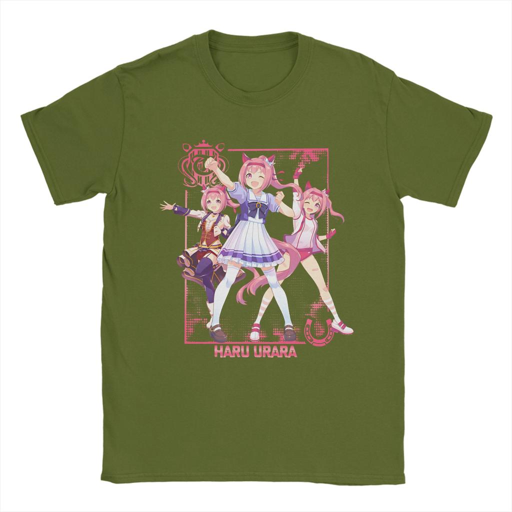 Haru Urara Uma Musume TShirt Beach Pure Cotton TShirts For Unisexs Hippie Print Tshirt Short Sleeve Funny Tops