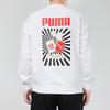Puma New Year Mahjong Series Back Print Crew Neck Sweatshirt Men Tops White 531298-02