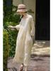2023 Autumn Literary Fairy-Style Ramie Embroidered Casual Cool Dress