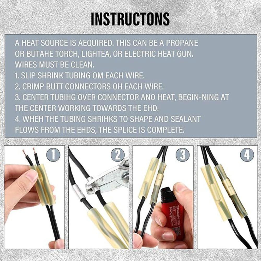 Wasserdichtes Drahtverbinder-Set Wetterfester Unterirdischer Spleißverbinder Doppelwandige Schrumpfschläuche