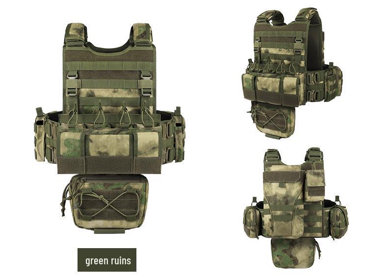 Yakeda Tactical MOLLE Vest - Durable, Breathable Polyester for Outdoor CS Training.