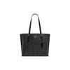 Mollie Classic Logo Monogram Print Zipper Closure Tote Bag Women Tote Black 1665-SVTSQ