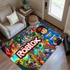 Roblox Colorful Roblox Avatars Area Rug Suitable For Outdoor Study Room Dining Room Playrooms Antislip Carpet Office Home Decor
