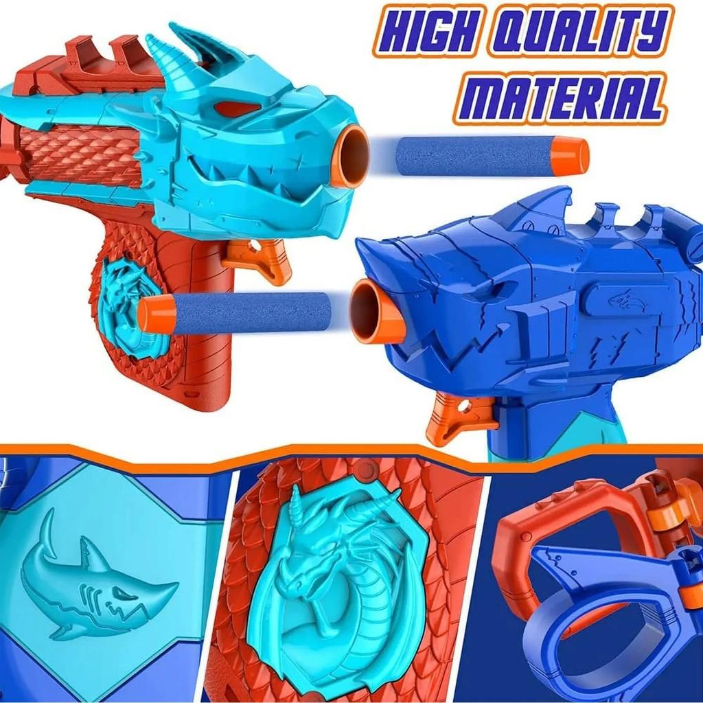 Electronic Shooting Target Set, Outdoor Toy Guns, Includes 2 Foam Toy Guns, a Suitable Gift for Boys and Girls Aged 6-12.