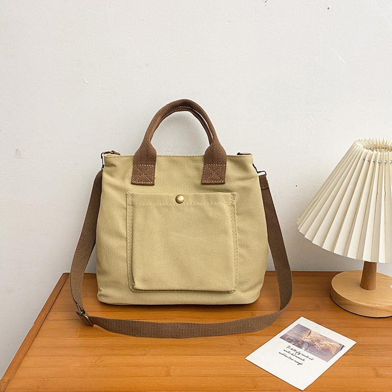 

Versatile Stylish Canvas Tote Bag For Women Ideal For Daily Casual And Business Use хакі