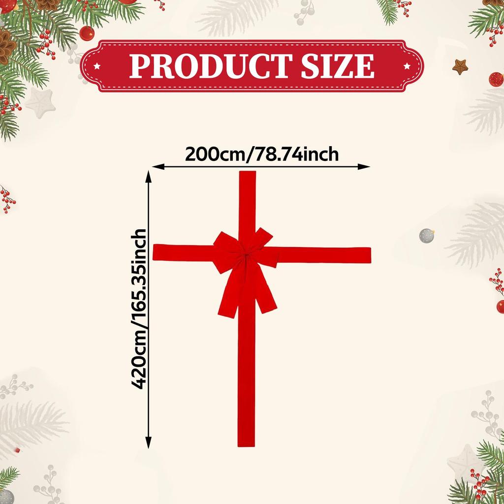Schranktür Schleifenband Rote Weihnachtsbaumschleife für Haustür Weihnachten Weihnachtsbaum