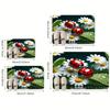 Daisy Ladybug Print Area Rug, Soft Non-Slip Machine Washable Floor Mat for Laundry Room Kitchen Home Decor Spring Decor