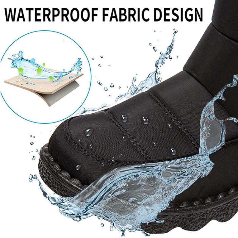 Waterproof Boots for Women Casual Winter Women Ankle Boots Warm Plush Soft Platform Snow Boots 2024 Slip on Cotton Padded Shoes
