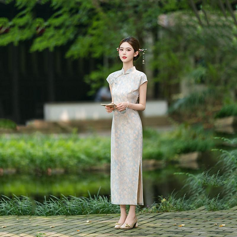 Guofeng New Chinese Daily Suzhou Long Cheongsam Improved Young 1011 New Women's Premium Sense Daily Wear
