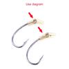 50Pcs Fishing Line Aligner Carp Fishing Hair Rig Accessory Bent Hook Aligner Fishing Tackle Tool Hook Sleeve