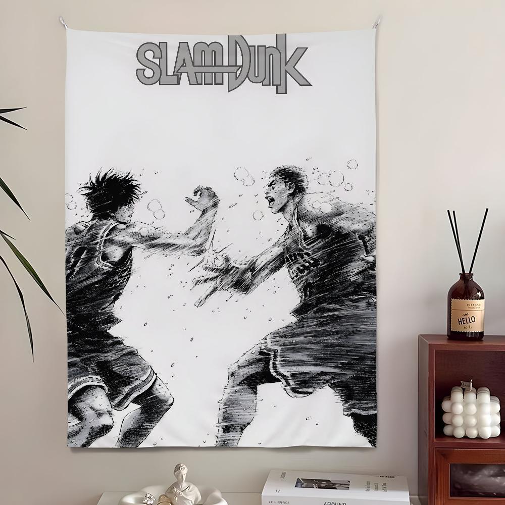 VIKAMA Basketball Retro Tapestry Living Room Den Entrance Gaming Room Anime Surrounding Wall Decorations Home Decoration