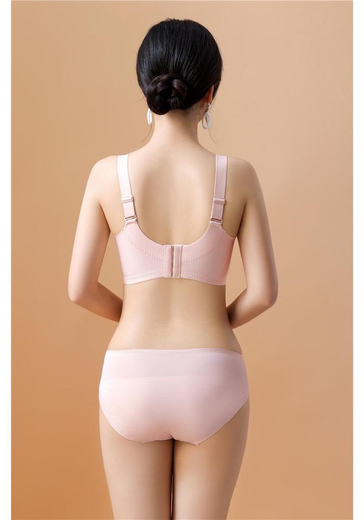 Women's Wire-Free Lace Push-Up Bra: Anti-Sagging, Side Support, Adjustable Fit, Minimizes Look of Large Breasts